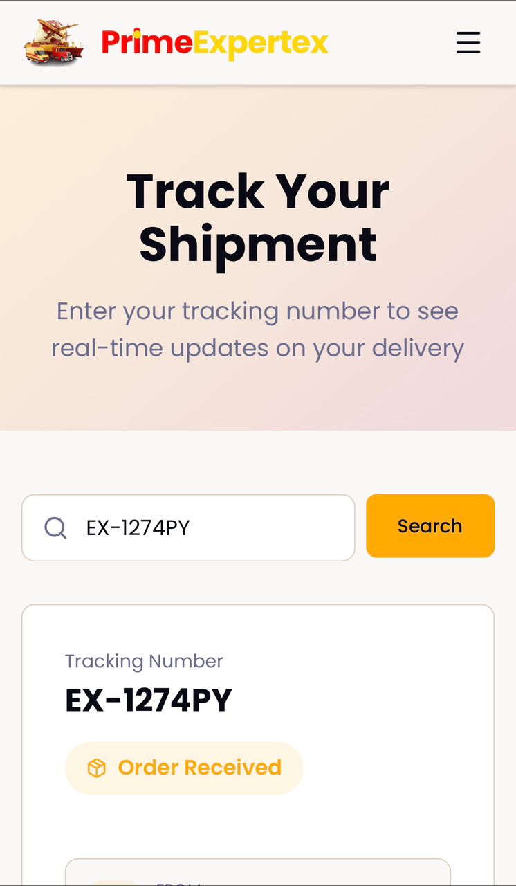 Shipment Website